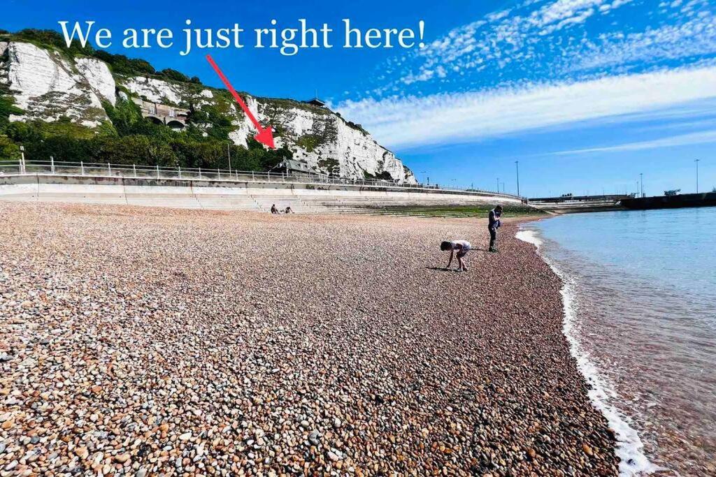 Flat 4 Marine Parade House, 1 East Cliff- Next To Dover Port, White Cliffs, Beach, Castle Luaran gambar